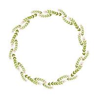 Round frame with with deciduous plants vector