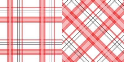 Red and Black Plaid Checkered Textile Pattern Design vector