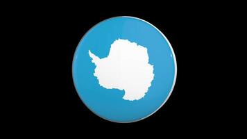 Antartica flag coin flip loop alpha mov video