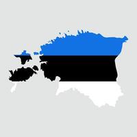 Illustration of the Combined Map and Flag of estonia vector
