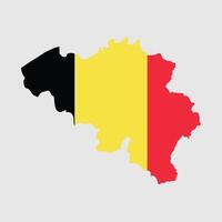 Illustration of the Combined Map and Flag of belgium vector