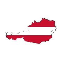 Illustration of the Combined Map and Flag of austria vector