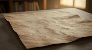 A piece of paper laying on top of a table photo