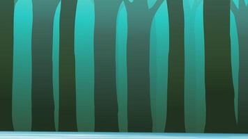 Serene River Forest Parallax Zoom Out - Nature Animation video