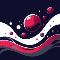 Creative digital artwork showcasing fluid dynamics and spherical forms vector