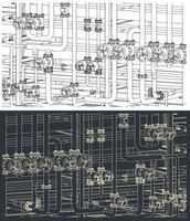 Valves and pipes illustrations vector