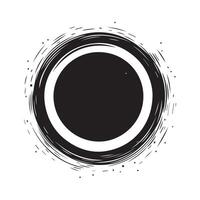 a black and white circle with a white spot in the center vector