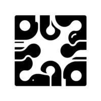 Geometric Square A symmetrical, black, white, and gray abstract with rounded shapes and gradients, creating a modern, minimalist aesthetic. vector