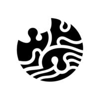 Abstract black and white circular featuring flowing, wavelike patterns and puzzle piece elements, incomplete composition. vector