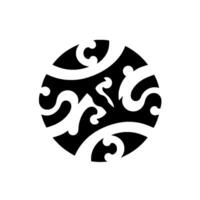 Intricate black and white circular featuring organic, flowing shapes, creating a visually captivating, symmetrical pattern within a contrasting white background. vector