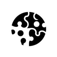 Abstract Black and White Circular , Puzzlelike with Circles and Curves, Minimalist Aesthetic on White Background vector