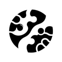 Abstract Black and White Circular An organic pattern of flowing shapes and negative space within a circle, creating a minimalist and modern aesthetic. vector