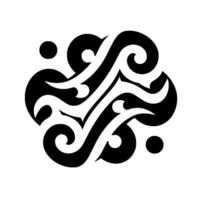 Elegant Black, White, and Gray Geometric Abstract with Curvilinear Elements, Circles and Waves on a Soft Background. vector