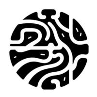 Abstract Black and White Circular with Interwoven Curved Lines and Subtle Details in a Minimalist Style. vector