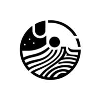Abstract Minimalist Circular , Bold Geometric Composition with Contrast, Black, White, and Gray Tones, Clean Lines, Modern Art. vector