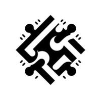 Abstract Black and White Geometric SquareShaped, Symmetrical, and Symbolic, with Rounded Elements and Dot Decorations on a White Backdrop. vector