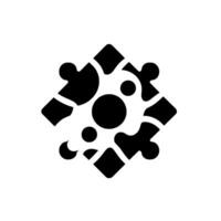 Bold, Minimalist Geometric Black and White Abstract Shape, a Puzzling Composition vector