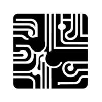 Abstract, geometric Square composition of interconnected black, white, and gray curved lines and circles, minimalist and symmetrical. vector