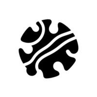 Abstract Black and White Circular A stylized motif with curved lines and irregular edges, modern minimal or concept. vector
