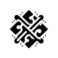 Intricate Black White Geometric Square Pattern with Curvilinear Elements and Subtle Dot Embellishments, Modern and Minimalist Aesthetic. vector