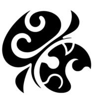 Abstract Black and White FloralInspired with Swirls and Curvilinear Elements on a Clean White Background. vector