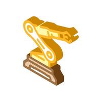 robotic arm ai integration isometric icon illustration vector