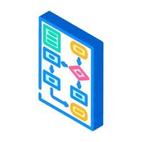algorithm flowchart ai integration isometric icon illustration vector