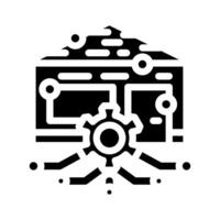 smart home automation ai integration glyph icon illustration vector