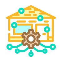 smart home automation ai integration color icon illustration vector
