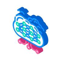 cloud computing network ai integration isometric icon illustration vector