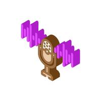 digital assistant microphone ai integration isometric icon illustration vector