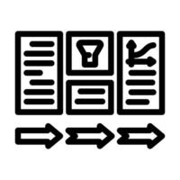 data processing pipeline ai integration line icon illustration vector