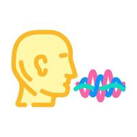 voice command wave deep learning color icon illustration vector