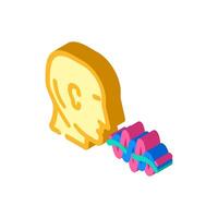 voice command wave deep learning isometric icon illustration vector