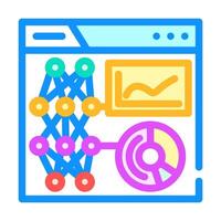 data visualization chart deep learning color icon illustration vector
