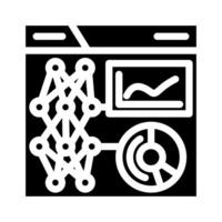 data visualization chart deep learning glyph icon illustration vector