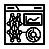 data visualization chart deep learning line icon illustration vector