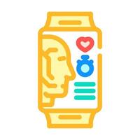 smart wearable device deep learning color icon illustration vector