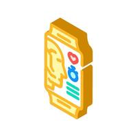 smart wearable device deep learning isometric icon illustration vector