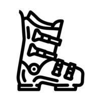 boots ski mountain winter line icon illustration vector