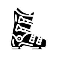 boots ski mountain winter glyph icon illustration vector