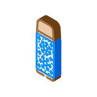 thermos flask snowflakes ski resort isometric icon illustration vector