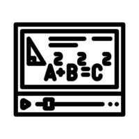 lecture education platform line icon illustration vector