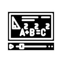lecture education platform glyph icon illustration vector