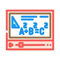 lecture education platform color icon illustration vector