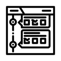 quiz education platform line icon illustration vector