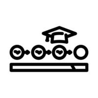 course progress bar education platform line icon illustration vector