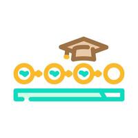 course progress bar education platform color icon illustration vector