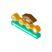 course progress bar education platform isometric icon illustration vector