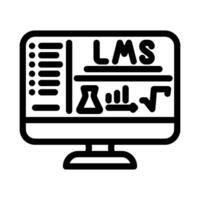learning management system education platform line icon illustration vector